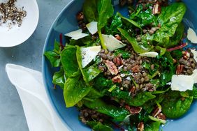 Lentil Salad with Spinach, Pecans, and Cheddar