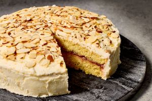 Almond Layer Cake with Lemon Frosting