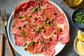 Beef Carpaccio with Crispy Capers and Rosemary