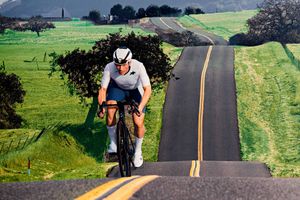 Matthew Accarrino cycling in Napa Valley.