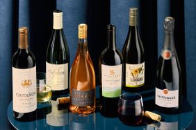 A selection of wine bottles served on domestic Delta flights.