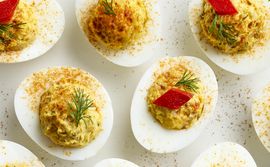 Ensaladilla Rusa Deviled Eggs (Spanish Tuna Deviled Eggs)