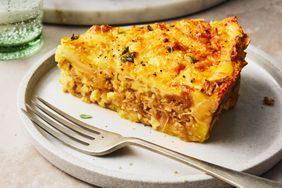 French Onion Potato Crust Quiche