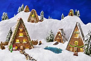 gingerbread house village