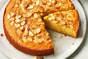 Olive Oil Almond Cake with Fig Jam Swirl