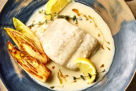 Roasted Cod with Caramelized Endive and Riesling Sauce